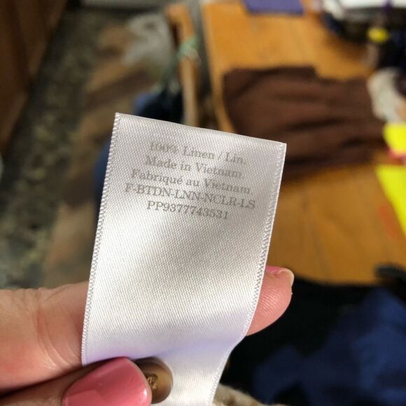 Everlane The Linen Billow Blouse Oversized Gingham Long Sleeve - XS - Picture 15 of 15